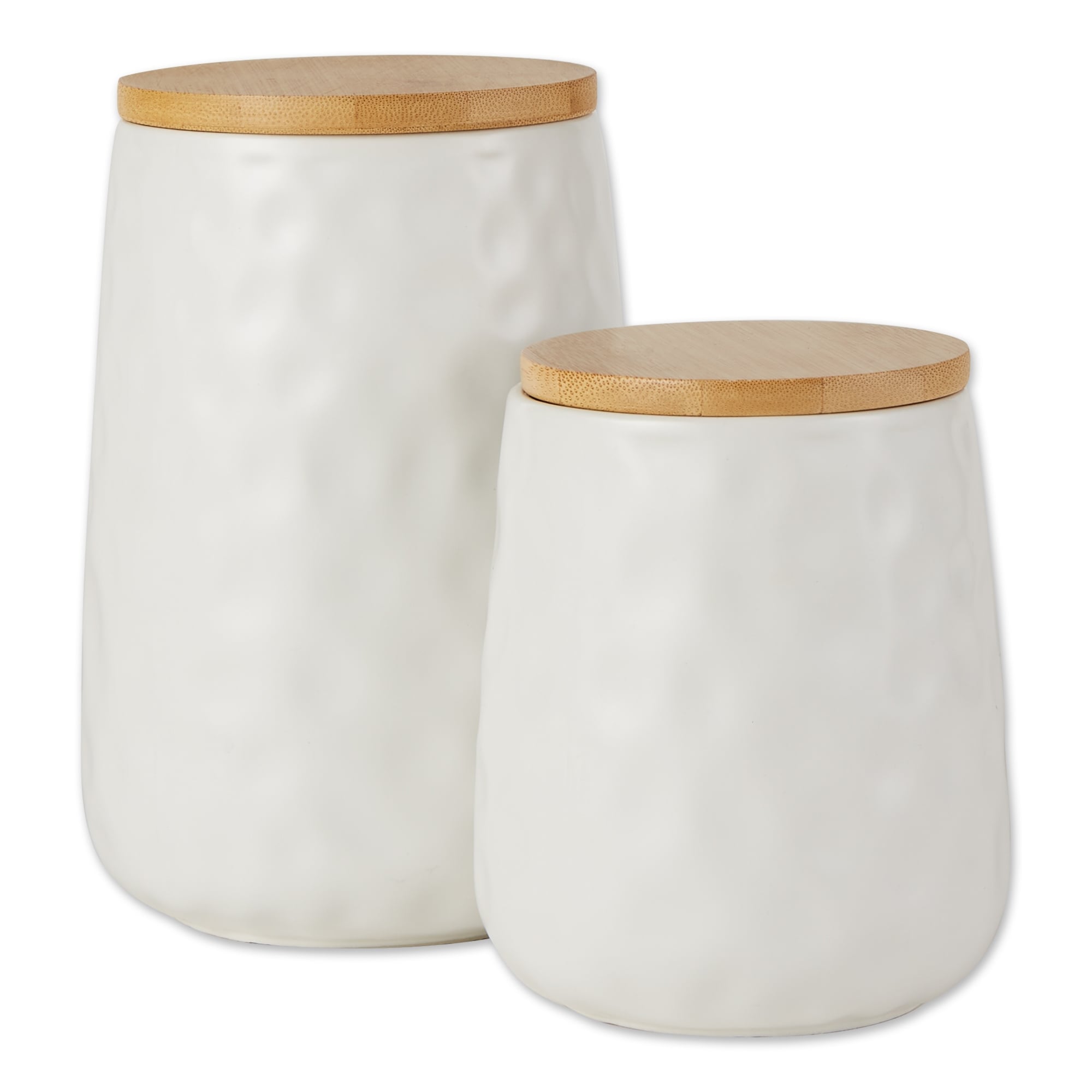 Matte Dimple Texture Ceramic Canister (Set of 2) - 3.25 Cup/5.75 Cup