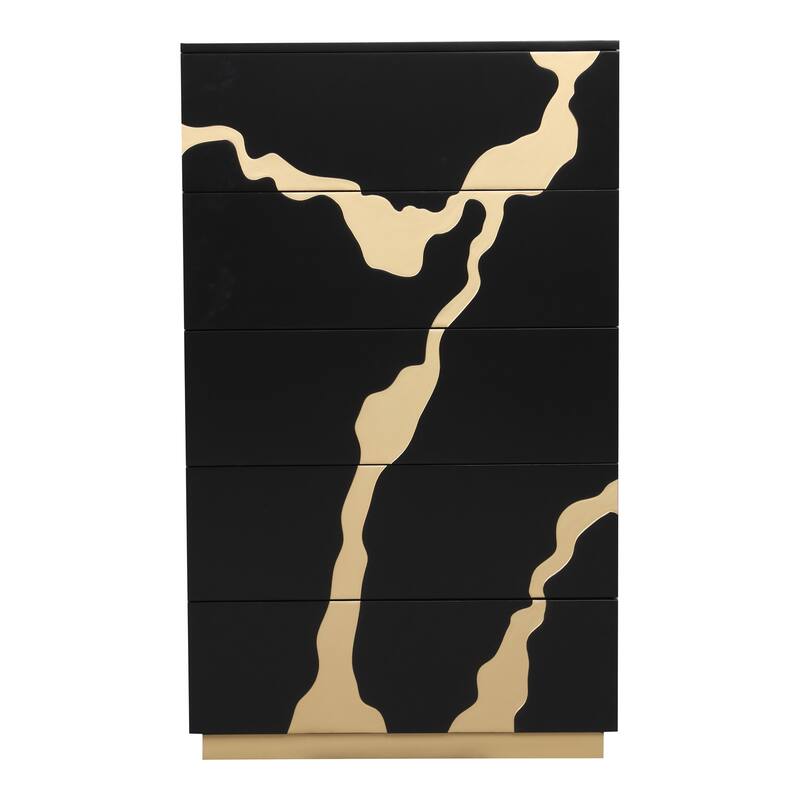 Furniture of America Kismet Modern 6-Piece Black Wood Platform Bedroom Set with Wall Panels