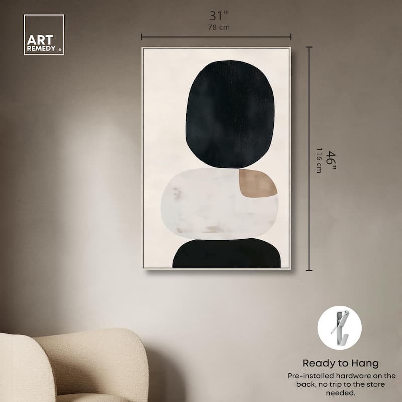 Pebble Pillars II Canvas by Art Remedy