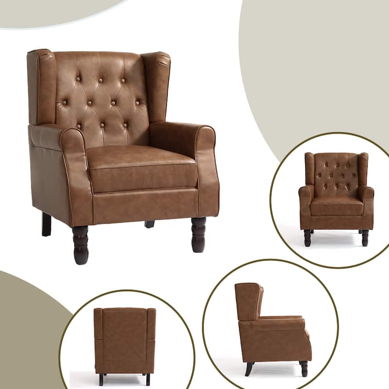 Modern Classic Button Tufted Accent Chair Upholstered Armchair