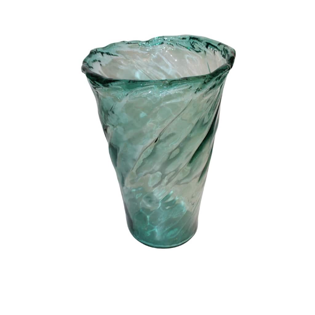Tapered Cylindrical Glass Vase - 19.75" - Clear