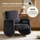 preview thumbnail 3 of 5, Julia 29.5"W Modern Solid Wood Nursery Rocking Chair with Lumbar Pillow Set of 2 by HULALA HOME