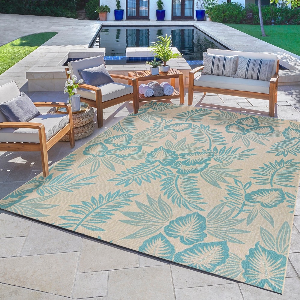 Reyn Spooner Tradewinds Hawaiian Tropical UV Protected Polypropylene Flatweave Indoor/ Outdoor Area Rug Collection