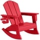 preview thumbnail 3 of 73, Laguna Kids Outdoor Poly Adirondack Rocking Chair with Cup Holder (Set of 2)