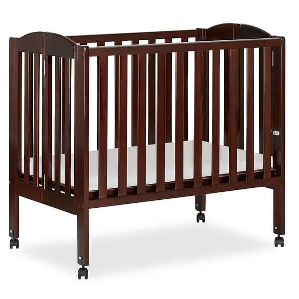 slide 2 of 6, Dream On Me 2 in 1 Folding Portable Crib Espresso