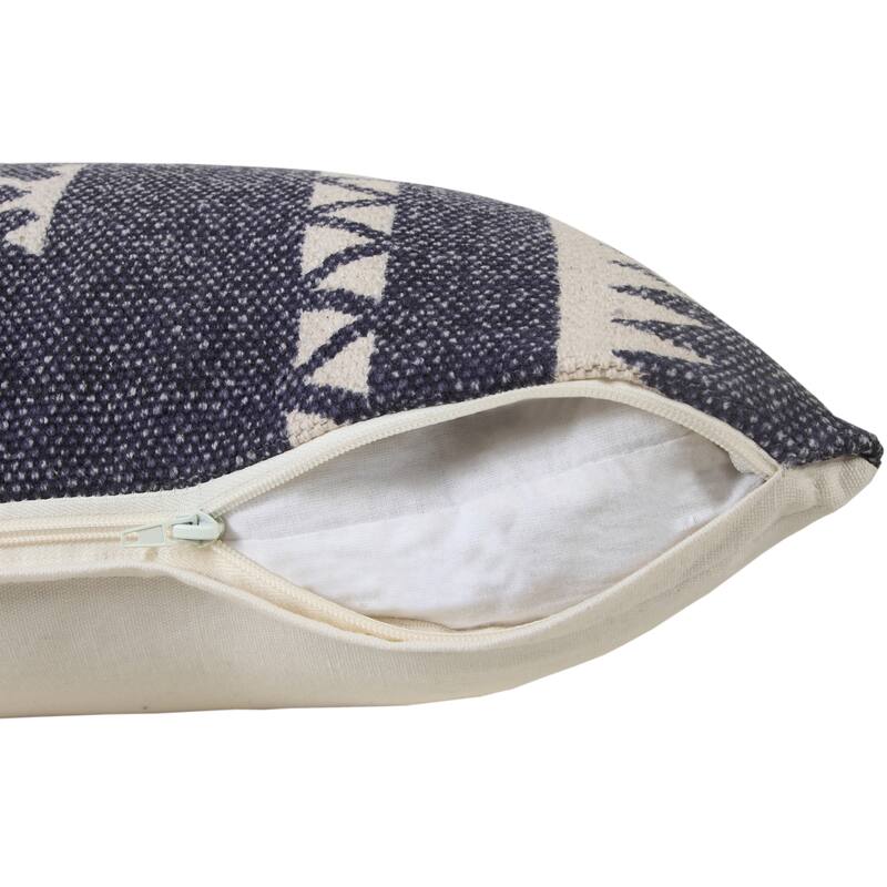 Sevita Southwestern Decorative Denim Geometric Throw Pillow