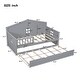 preview thumbnail 15 of 34, Charming House-shaped Design Wooden Daybed with Fence, Trundle and Smart Sensor Lights, Twin size