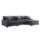118.4"W Plush Modular Sectional Sofa with Pillows