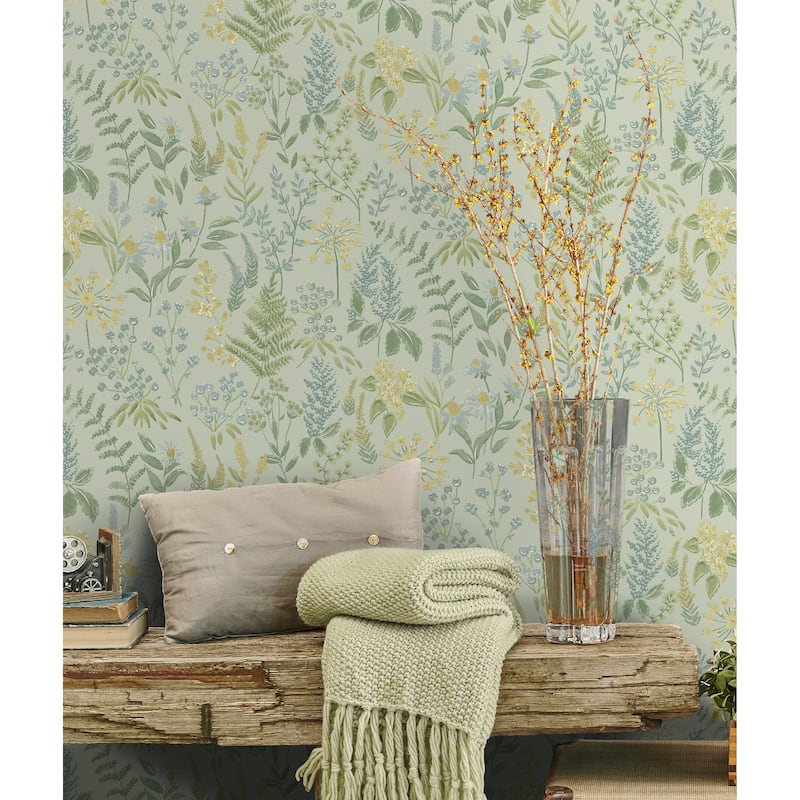 Floral Sprig Non-pasted Wallpaper – 396in x 20.8in