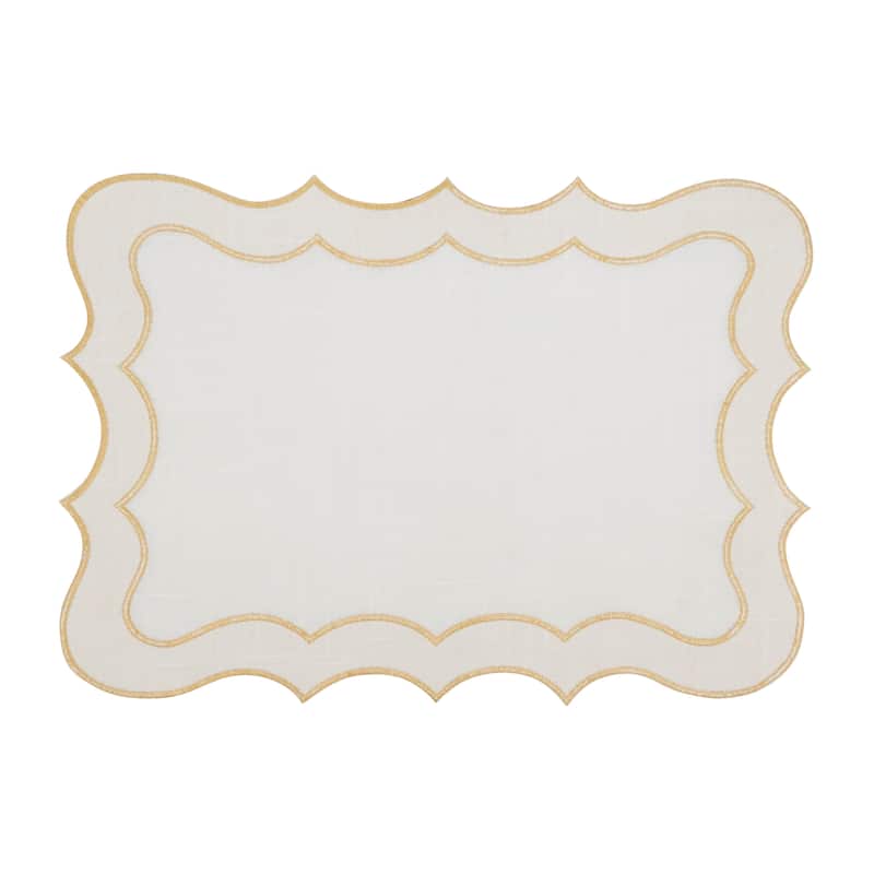 Charming Scallop Trim Placemat (Set of 4)