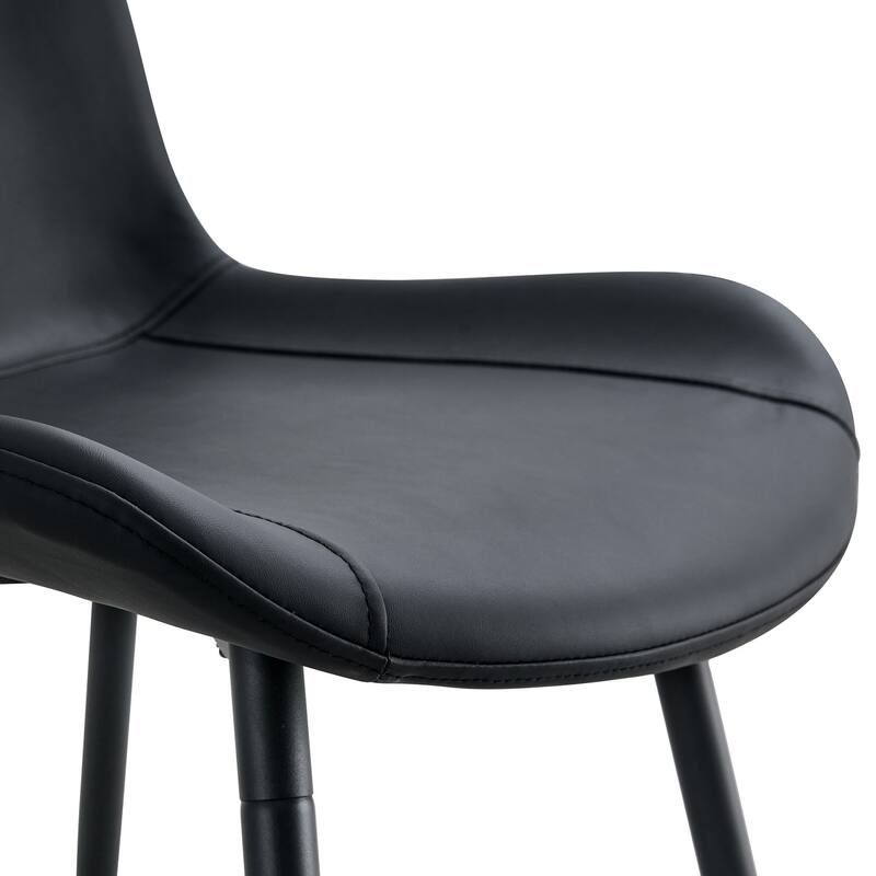 7-Piece Set, 59-71" Extendable Dining Table with PU Upholstered Dining Chairs