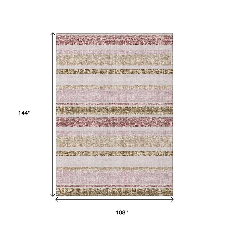 HomeRoots Striped Transitional Rectangle Outdoor Rug