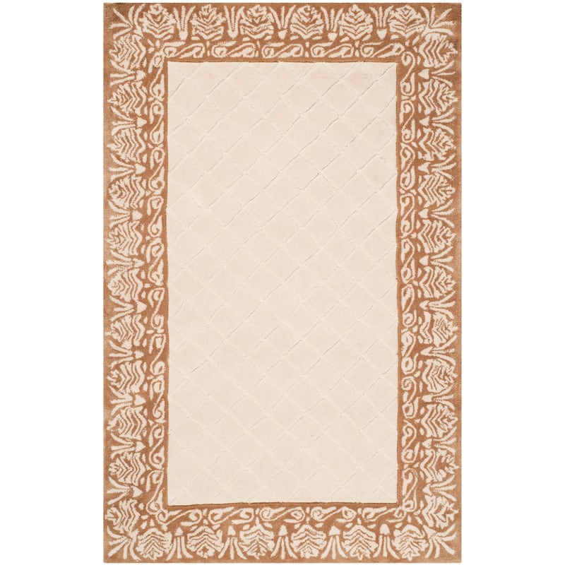 SAFAVIEH Handmade Total Performance Majbritt Oriental Trellis Rug - 3' x 5' - Ivory/Creme