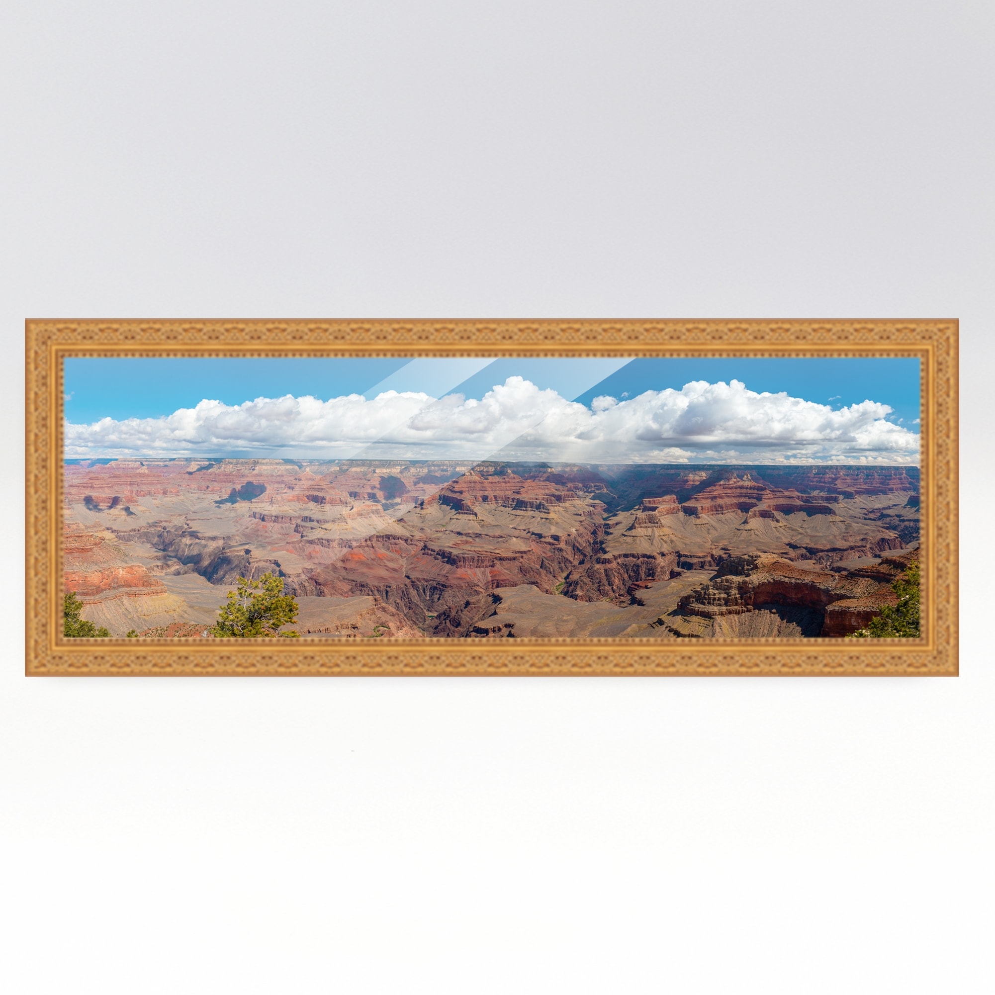 CustomPictureFrames.com 16x24 Frame Gold Real Wood Picture Frame Width 1.75 Inches | Interior Frame Depth 0.5 Inches | Serpero Traditional Photo Frame