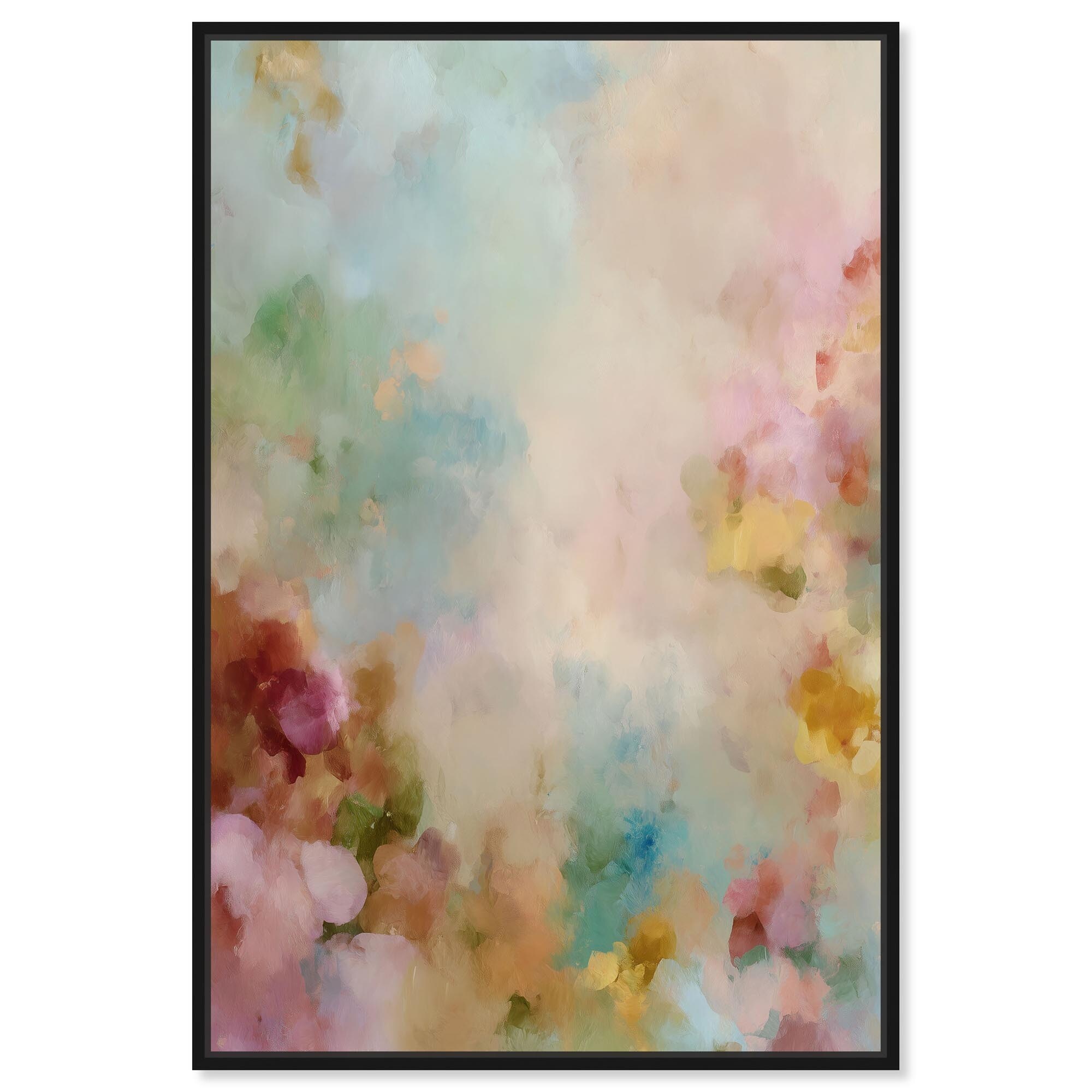 Soft Shades III Colorful Wall Decor Framed Canvas Print by Art Remedy