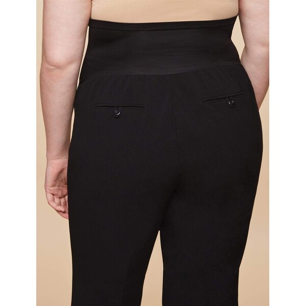 black stretch bootcut pants