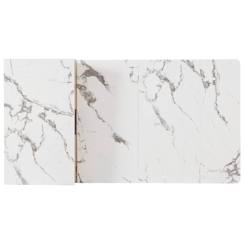 59.5" Kitchen Island with Extendable Dining Table Double-sided Storage and Built-in Power Outlet for Kitchen, Dining Room