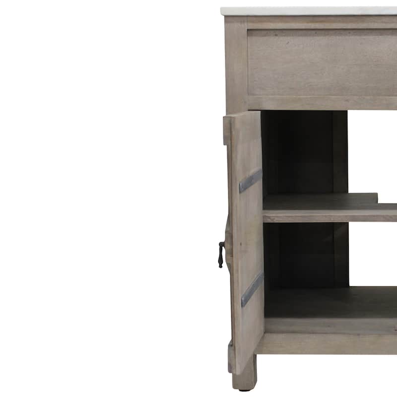 Barn Door Vanity 30 " wide in White Pigment