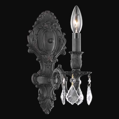 Elegant Lighting 9601W5/RC Monarch 12" Tall Wall Sconce with Clear
