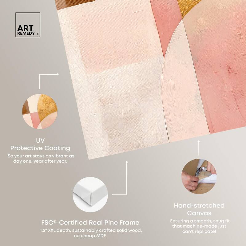 Rose Quartz and Sand I Canvas by Art Remedy, Gallery Wrapped