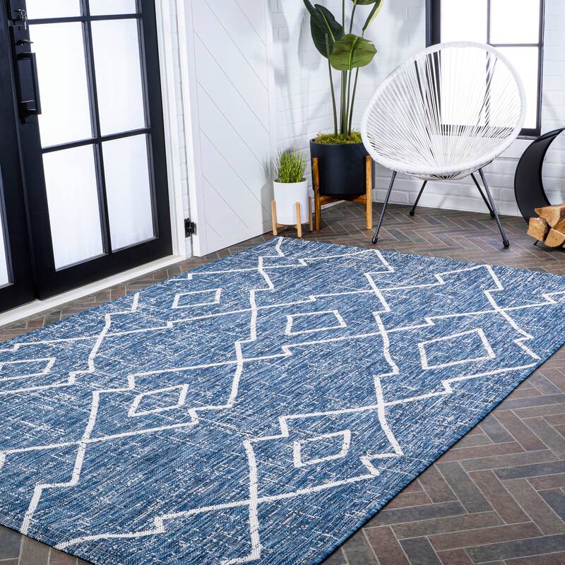 JONATHAN Y Derya Tribal Diamond Trellis Indoor/Outdoor Area Rug