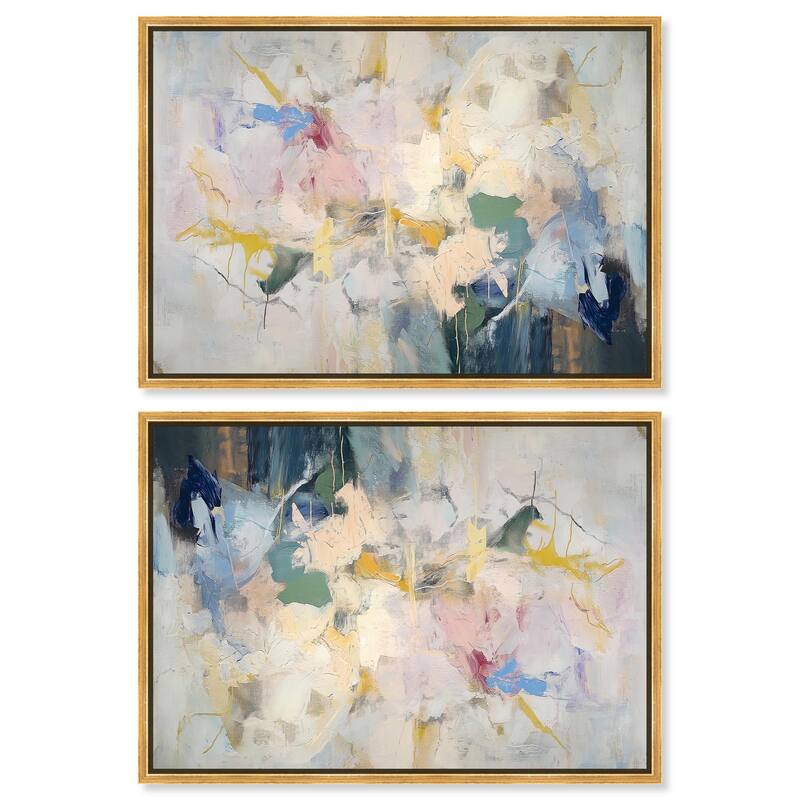 Flower Impressions Canvas by Art Remedy - 54" x 36" - Black