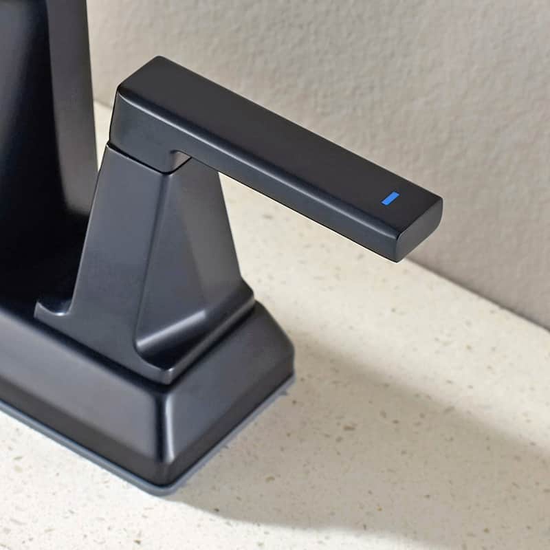 ALPHAUCET Centerset Two-Handle Pull-Out Sprayer Bathroom Faucet