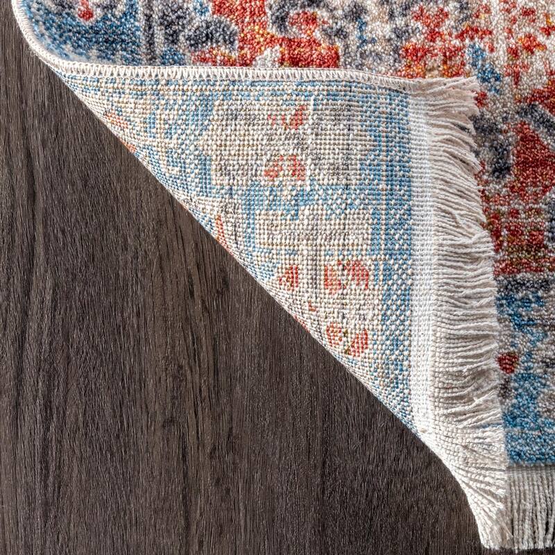Nuloom Farley Medallion Fringe Area Rug