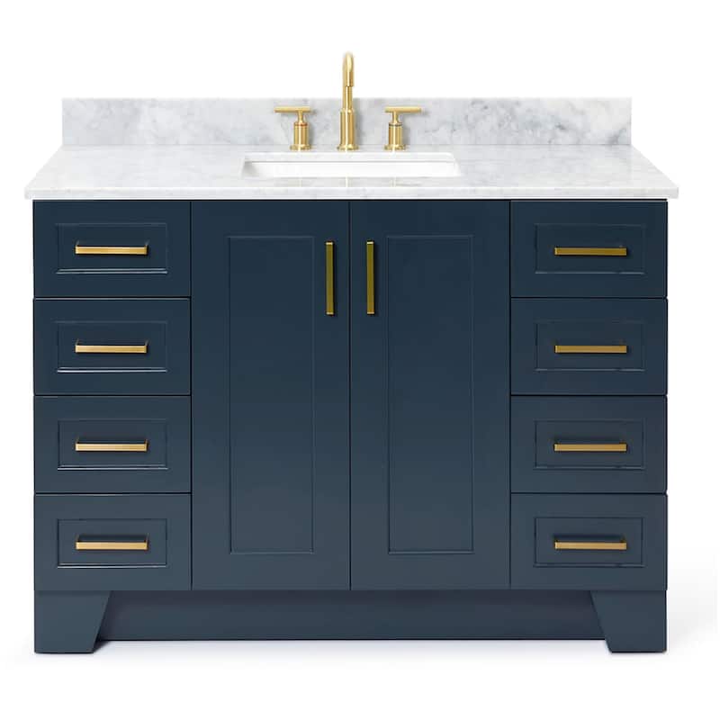 Ariel Q049SCW2RVO Taylor 49" Free Standing Single Rectangular Basin - Midnight Blue - Painted
