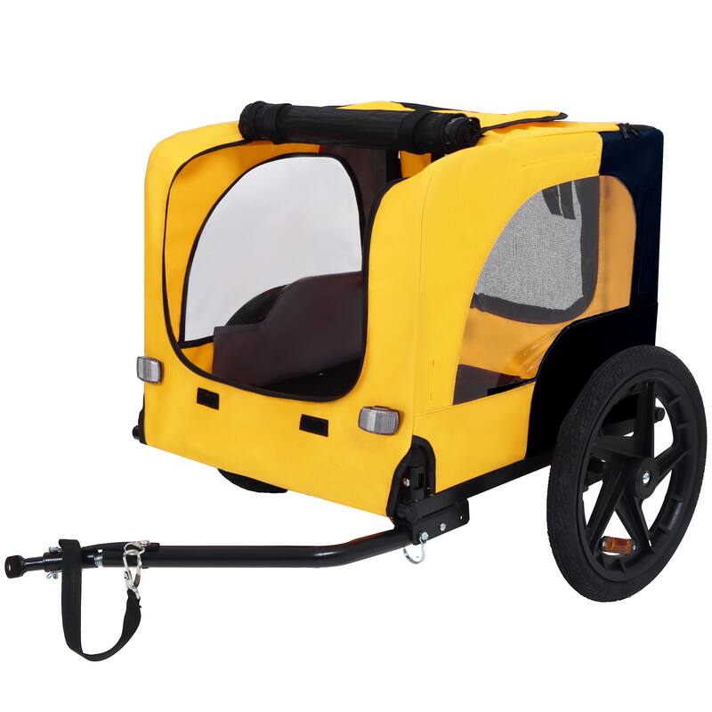 Pet Bike Trailer Dog Cart for Bicycle, Suitable for Small and Medium Pets, Easy Folding Cart Frame, Non-Slip Floor