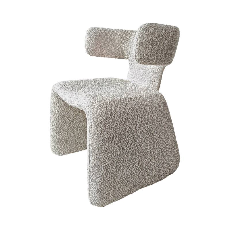 Modrest Bergman Modern Off-White Fabric Dining Chair