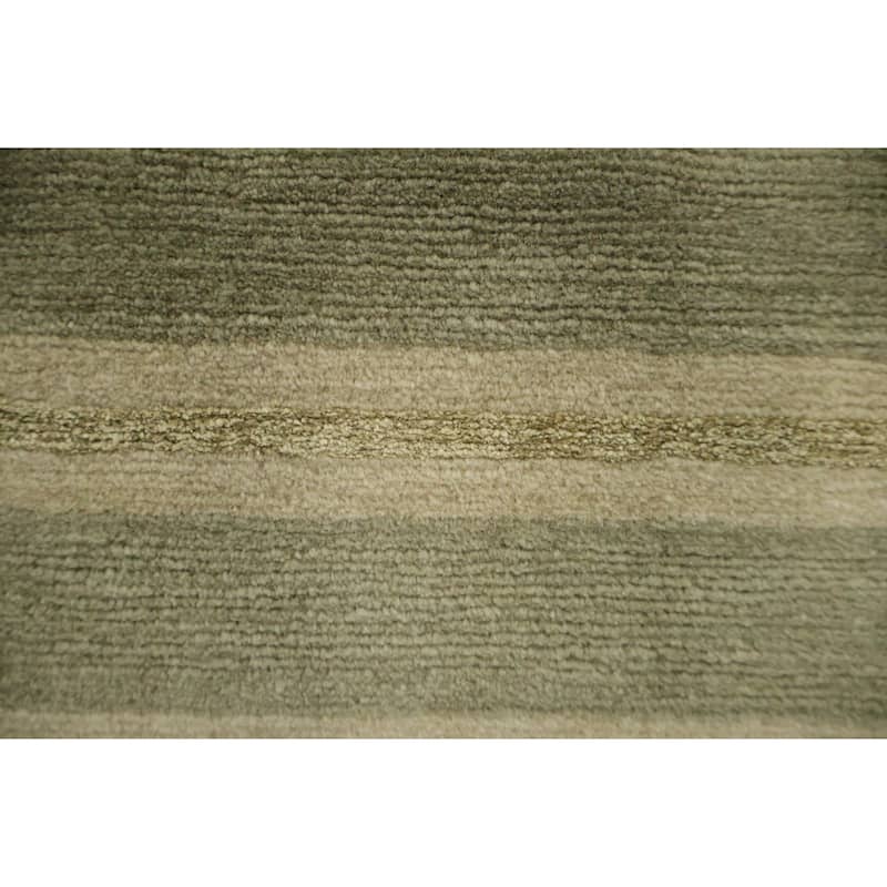 Hand Knotted Oriental 100% Wool Carpet Modern Abstract Multi-Colored Nepalese Area Rug - 5' 0'' X 3' 0''