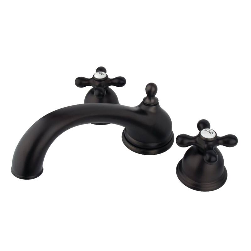 Kingston Brass Vintage Widespread Deck Mounted Roman Tub Filler with - Oil Rubbed Bronze