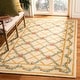preview thumbnail 1 of 13, SAFAVIEH Hand-hooked Trellis Ivory Wool Rug 8' x 10' - Ivory - Rectangle