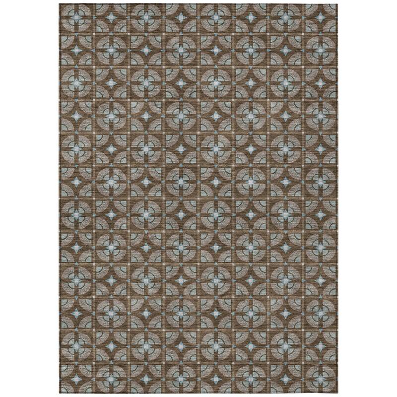 Machine Washable Indoor/ Outdoor Modern Roeland Chantille Rug