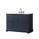 Option Dark Blue / White Quartz Top / Matte Black