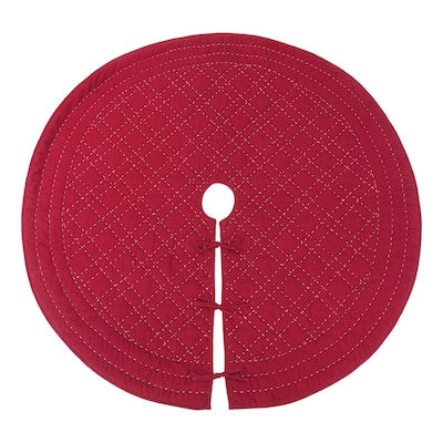 54" Elliot Ruby Decorative Premium Christmas Tree Skirt