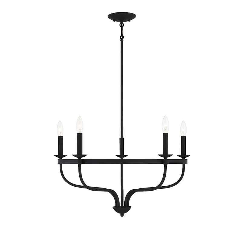 Meridian M10087 5 Light 27" Wide Taper Candle Style Chandelier