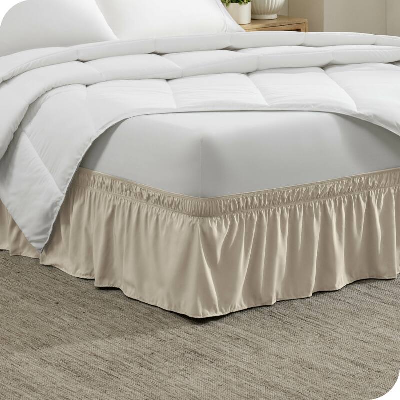 Bare Home Adjustable Wrap Around Bed Skirt