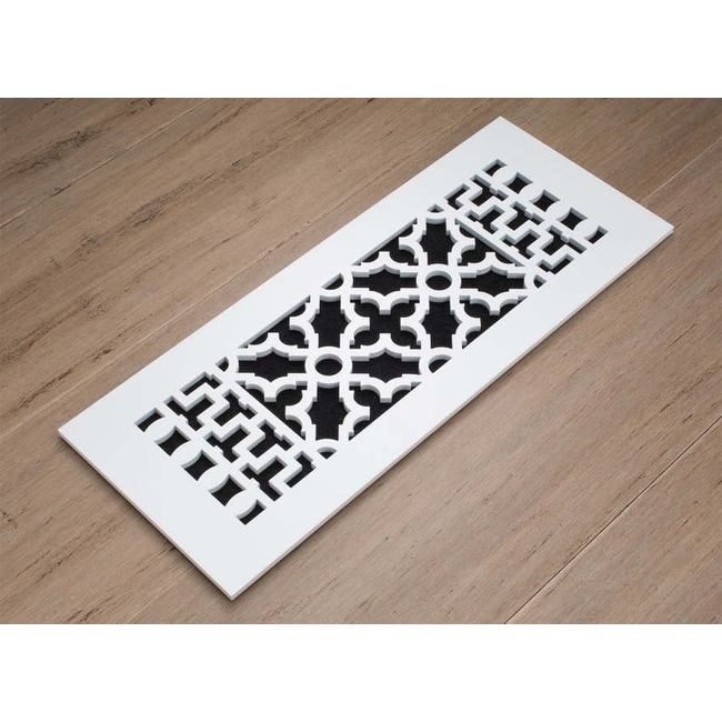 Reggio Registers 616-AWNH 5-1/2" x 16" Scroll Vent Grille - White Cast Aluminum