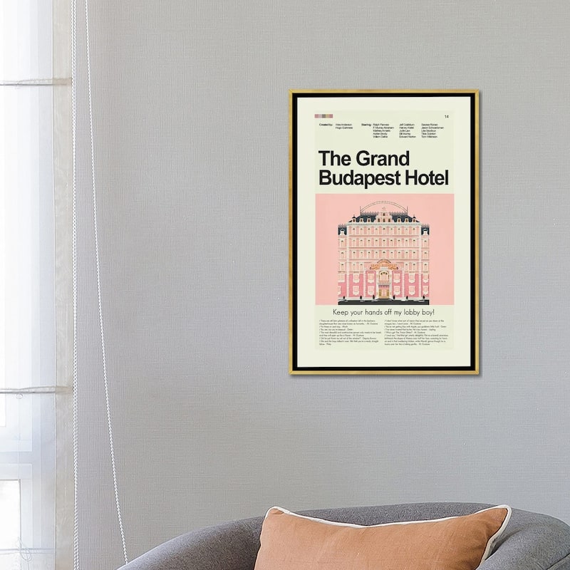 iCanvas "The Grand Budapest Hotel" by Prints and Giggles by Erin Hagerman Framed Canvas Print