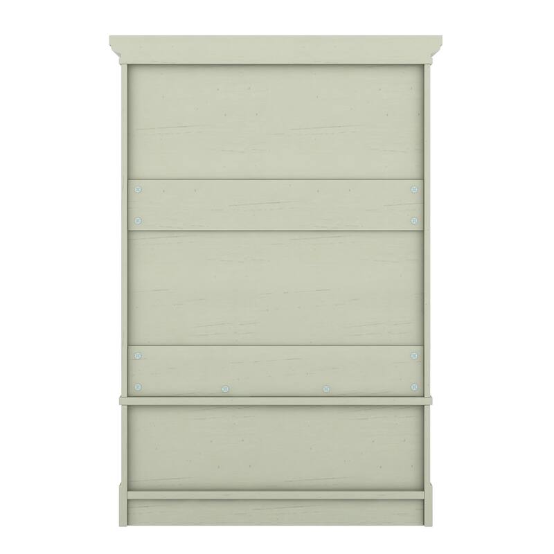 Open Children's Wardrobe with A Hanging Rod and Open Shelves