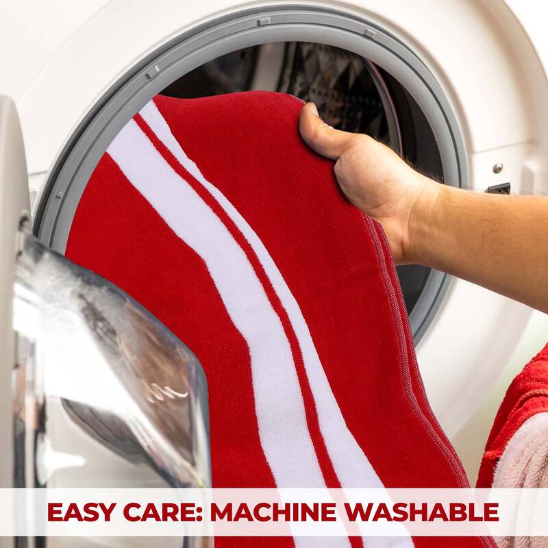 Superior Striped Large Oversized Cotton Beach Towel - Set of 2