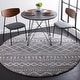 preview thumbnail 141 of 166, SAFAVIEH Arizona Shag Lotta Moroccan 1.2-inch Thick Rug 6' x 8' Oval - Grey/Ivory - Oval