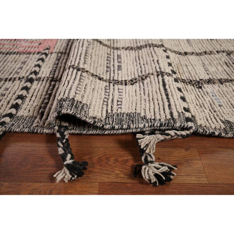 Earth Tone Moroccan Large Area Rug Handmade Oriental Wool Carpet - 9'9" x 15'2"