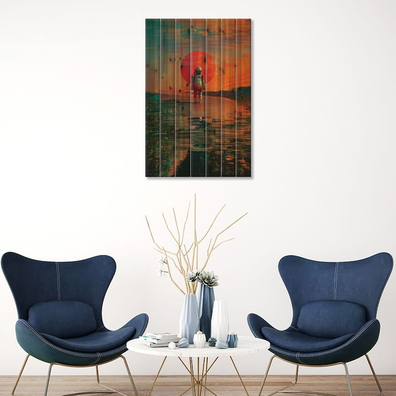 The Blast Print On Wood by Nicebleed - Multi-Color