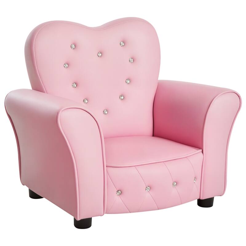 Taylor & Olive Estella Pink Upholstered Kids Chair