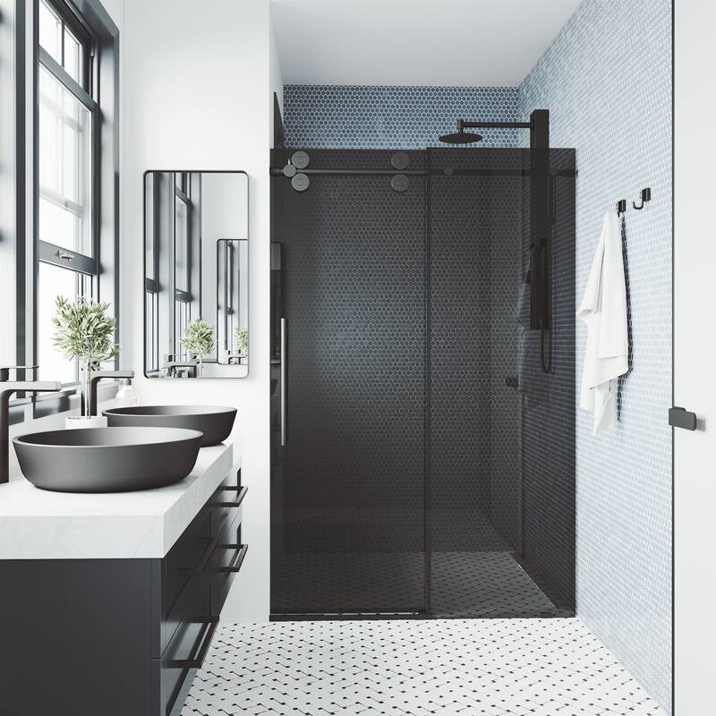 VIGO Elan Frameless Sliding Shower Door