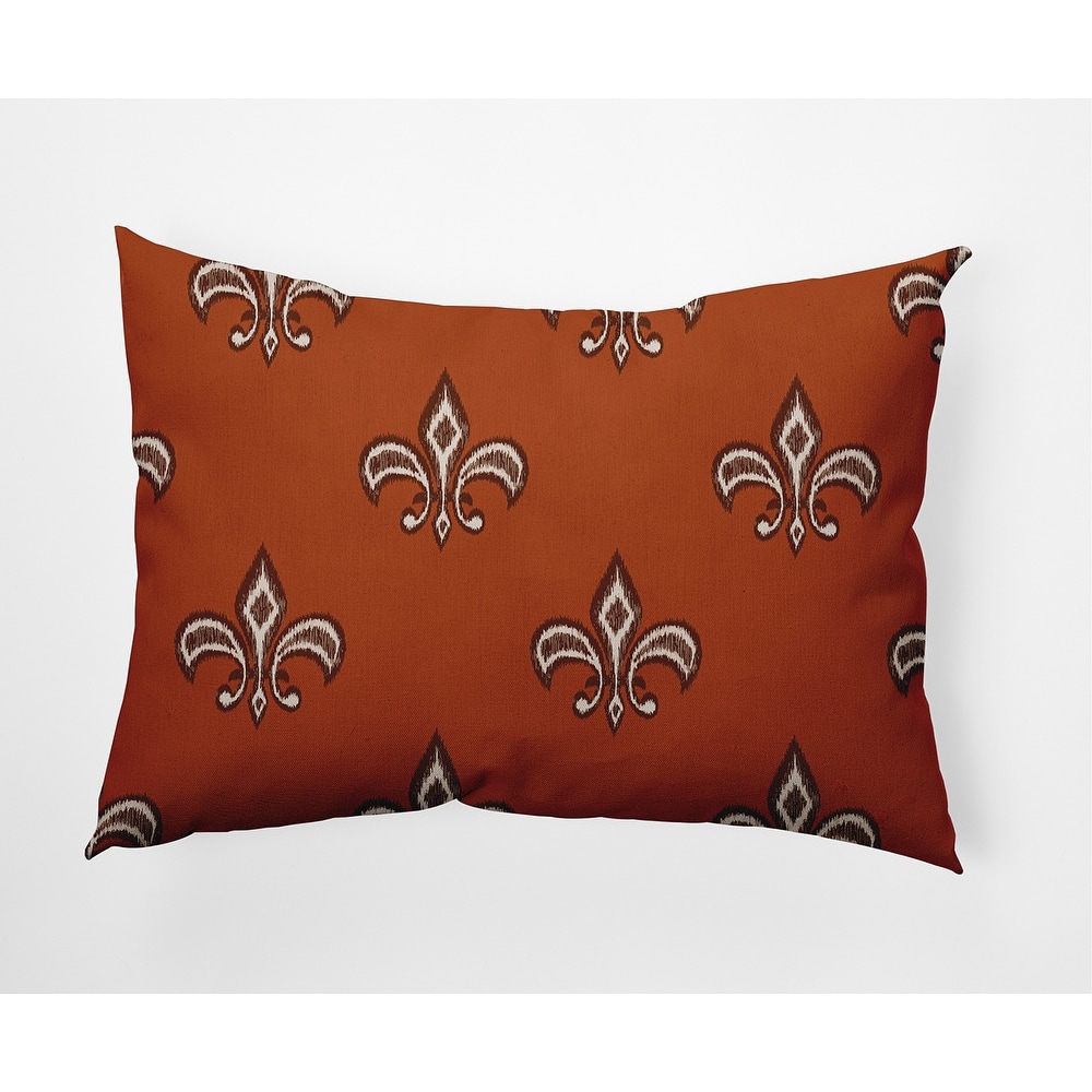 Fleur de Lis Indoor/Outdoor Throw Pillow
