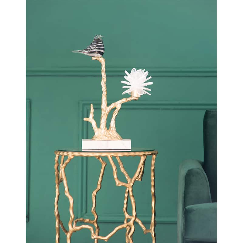 Candle Holder with Marble Stand - Multicolor
